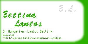 bettina lantos business card